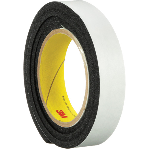 4714 Vinyl Foam Tape, 25.4 mm (1") W x 16.5 m (54') L, 250 mils, Black Par Equipment
