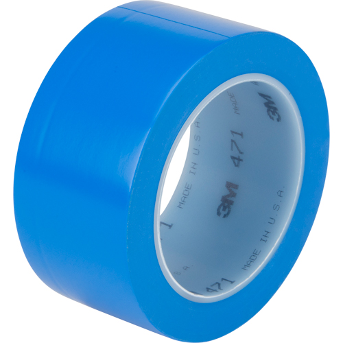 Ruban en vinyle 471, 50,8 mm (2") la x 32,9 m (108') lo, 5,3 mils, Bleu Par Equipment