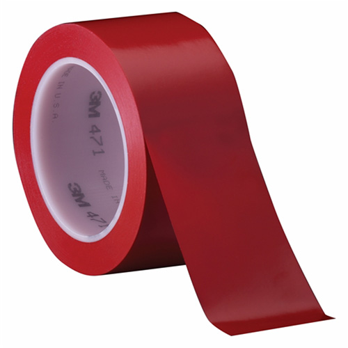 Ruban en vinyle 471, 102 mm (4") la x 32,9 m (108') lo, 5,2 mils, Rouge Par Equipment