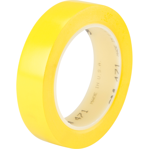 471 Vinyl Tape, 25.4 mm (1") W x 32.9 m (108') L, 5.3 mils, Yellow Par Equipment