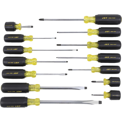 JKS-14S Cushion Grip Screwdriver Set, 14 Pcs. Par Equipment