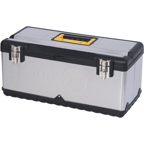 JPSTB-22 Stainless Steel Hand Tool Box, 11" D x 22-1/2" W x 10-3/4" H, Black/Grey Par Equipment