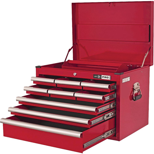 PMC2709 Pro Series Mechanic's Chest, 26" W, 9 Drawers, Red Par Equipment