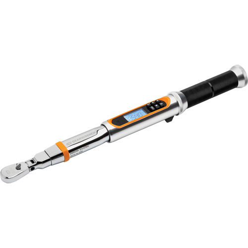 Cl&eacute; dynamom&eacute;trique &agrave; t&ecirc;te flexible 120XP avec angle, &eacute;lectronique, Entraînement 1/4" carr&eacute;, 24 - 240 lb-po Par Equipment