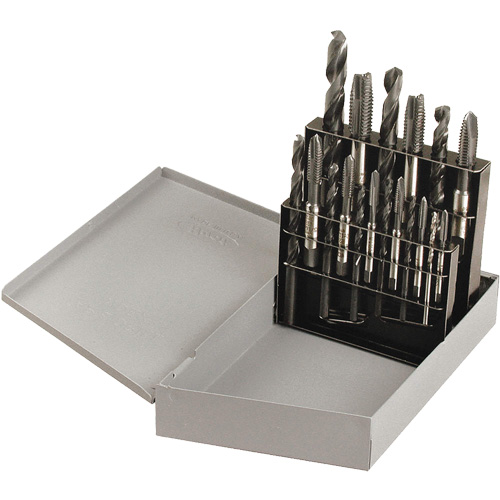 Jeu de tarauds &agrave; main Drill & Plug, 18 morceaux Par Equipment