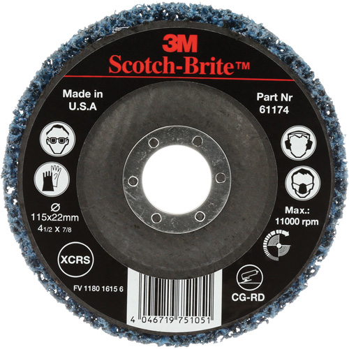 Disque de nettoyage et de d&eacute;capage Scotch-Brite, 4-1/2" dia., Grain Extra grossier, Carbure de silicium Par Equipment