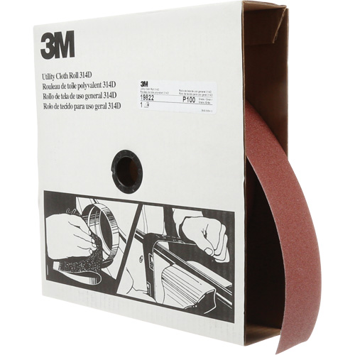 Utility Sanding Roll 314D, 2" W x 150' L, 100J Grit Par Equipment