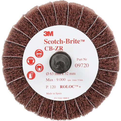 Disque combin&eacute; Scotch-Brite, 2-1/2" dia., Grain 120, Oxyde d'aluminium Par Equipment
