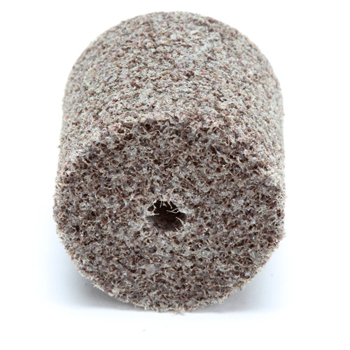 Meule d'abrasion et de polissage unitaris&eacute;e Scotch-Brite, 1" x 1", Arbre de 3/16"-7, Grain de Moyen, Oxyde d'aluminium Par Equipment