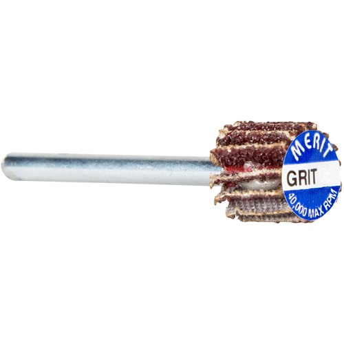 High Performance Micro-Mini Flap Wheel, Aluminum Oxide, 180 Grit, 3/4" x 1/2" x 1/8" Par Equipment
