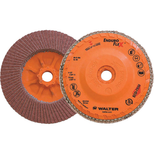 Enduro-Flex Flap Disc, 4-1/2" x 5/8"-11, Type 27, 60 Grit, Zirconia Alumina Par Equipment