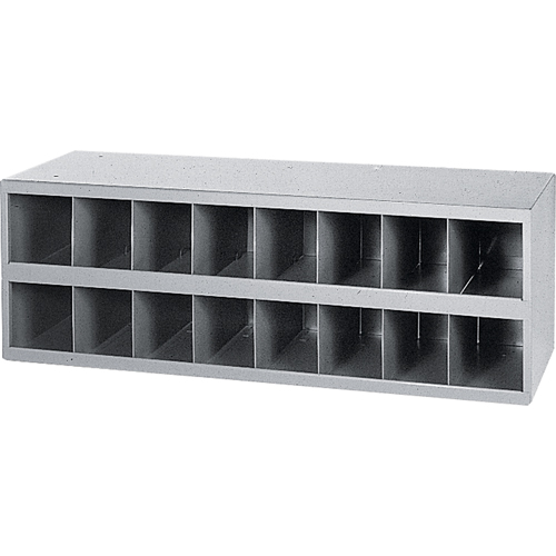 Steel Storage Bin Cabinet, 33-3/4" W x 12" D x 11-1/2" H, Grey Par Equipment