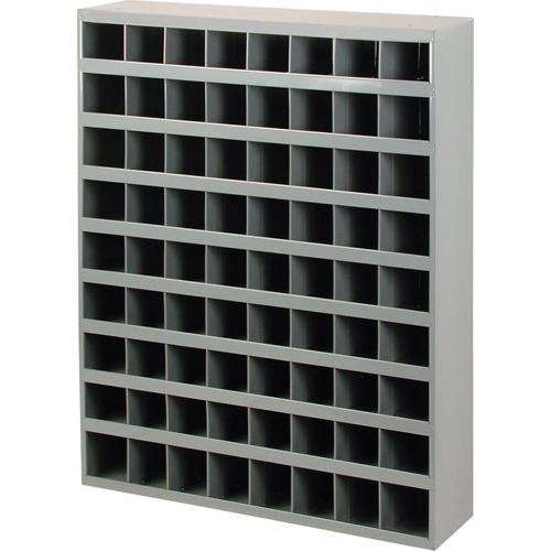 Steel Storage Bin Cabinet, 33-3/4" W x 8-1/2" D x 42" H, Grey Par Equipment