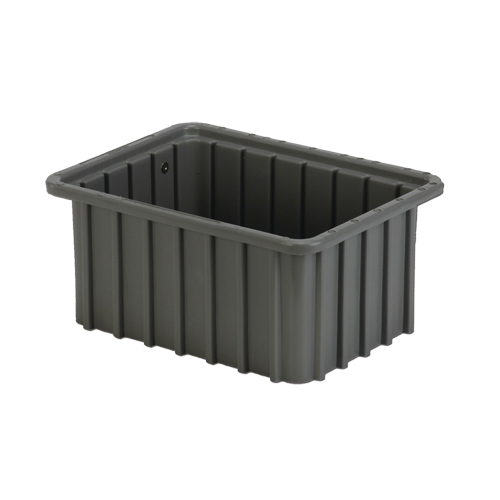 Contenant Divider Box, Poly&eacute;thyl&egrave;ne, 9,8" la x 7,3" p x 5" h, Gris Par Equipment