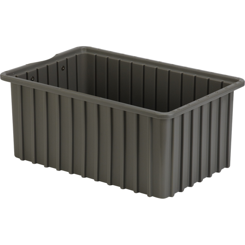 Contenants Divider Box, Poly&eacute;thyl&egrave;ne, 16,5" la x 10,9" p x 7" h, Gris Par Equipment