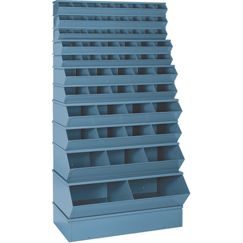 Sectional Bin Units, 100 lbs. Cap., 37" W x 8" D x 4-1/2" H, Blue Par Equipment