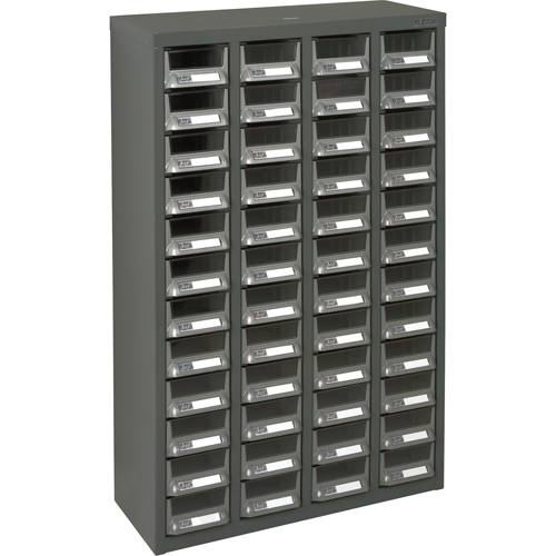 Casiers pour pi&egrave;ces KPC-400, Acier galvanis&eacute;, 48 tiroirs, 22-3/5" x 8-7/10" x 36-9/10", Gris Par Equipment