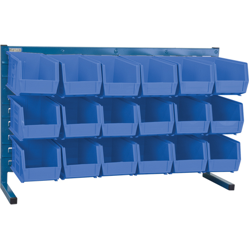 Rayonnage &agrave; persienne avec bacs, 18 bacs, 8-1/4" la x 36" p x 22" h Par Equipment