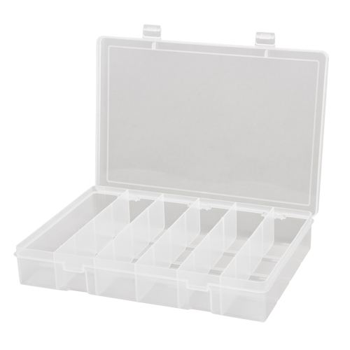 Compact Polypropylene Compartment Cases, 13-1/8" W x 9" D x 2-5/16" H, 6 Compartments Par Equipment