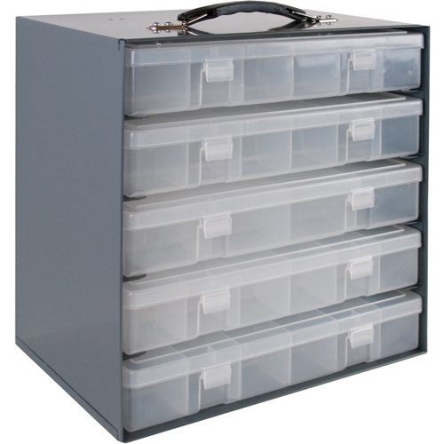 Compartment Box Cabinets, Steel, 5 Slots, 11-1/4" W x 6-3/4" D x 10-3/4" H, Grey Par Equipment