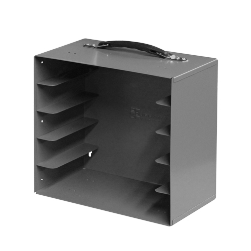 Compartment Box Cabinets, Steel, 5 Slots, 11-1/4" W x 6-3/4" D x 10-3/4" H, Grey Par Equipment