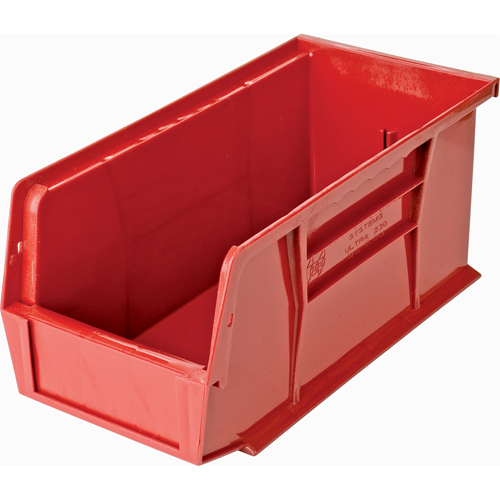 Bacs ultra empilable & suspendable, 5-1/2" la, 5" h x 10-7/8" p, Rouge Par Equipment