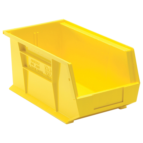 Bacs ultra empilable & suspendable, 8-1/4" la, 7" h x 14-3/4" p, Jaune Par Equipment