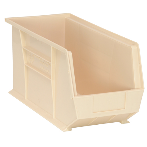 Bacs ultra empilable & suspendable, 8-1/4" la, 9" h x 18" p, Ivoire Par Equipment