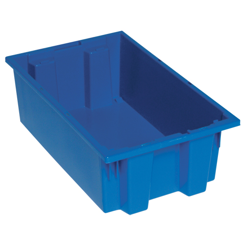 Stack & Nest Totes, 6" x 18" x 11", Blue Par Equipment