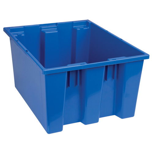 Stack & Nest Totes, 10" x 19.5" x 15.5", Blue Par Equipment