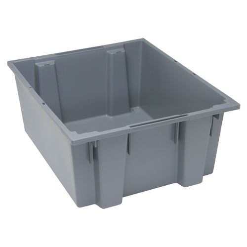 Stack & Nest Totes, 10" x 23.5" x 19.5", Grey Par Equipment