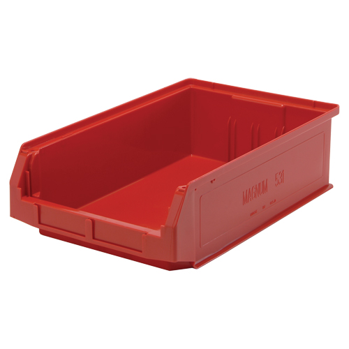 Giant Stacking Containers, 12.375" W x 19.75" D x 5.875" H, Red Par Equipment