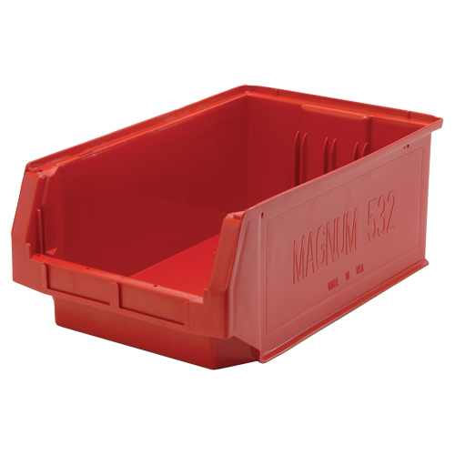 Giant Stacking Containers, 12.375" W x 19.75" D x 7.875" H, Red Par Equipment