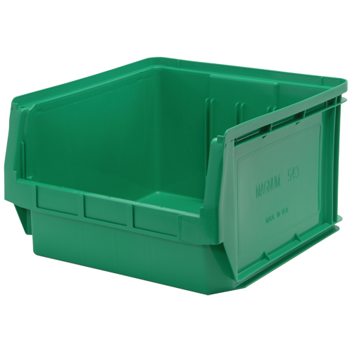 Contenants g&eacute;ants empilables, 18,375" la x 19,75" p x 11,875" h, Vert Par Equipment