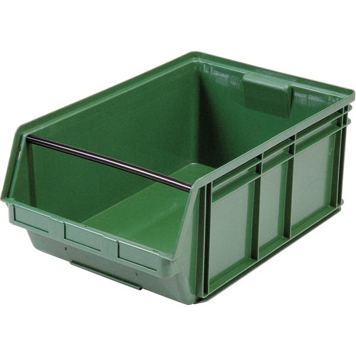 Contenants g&eacute;ants empilables, 18,375" la x 29" p x 11,875" h, Vert Par Equipment
