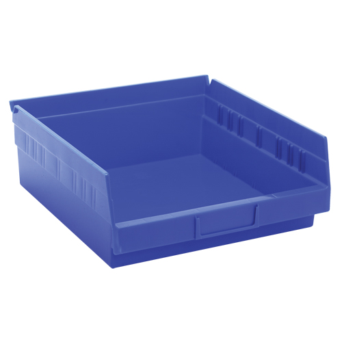 Bacs de rangement pour tablettes, 11-1/8" la x 4" H x 11-5/8" p, Bleu, Capacit&eacute; 30 lb Par Equipment