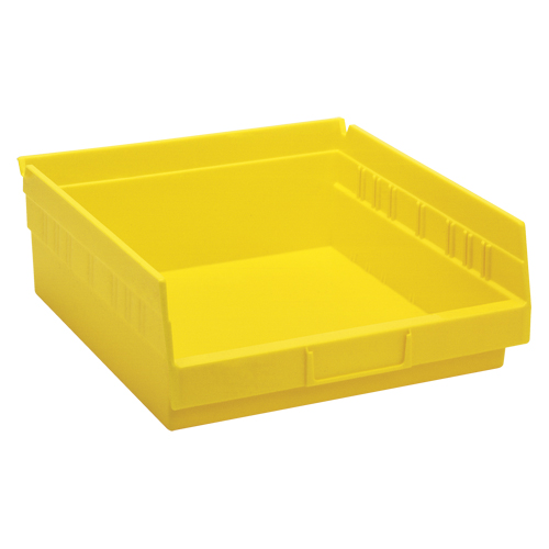 Bacs de rangement pour tablettes, 11-1/8" la x 4" H x 11-5/8" p, Jaune, Capacit&eacute; 30 lb Par Equipment