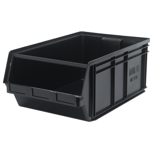Recycled MAGNUM Bin, 11-7/8" H x 18-3/8" W x 29" D, 150 lbs. Capacity, Black Par Equipment
