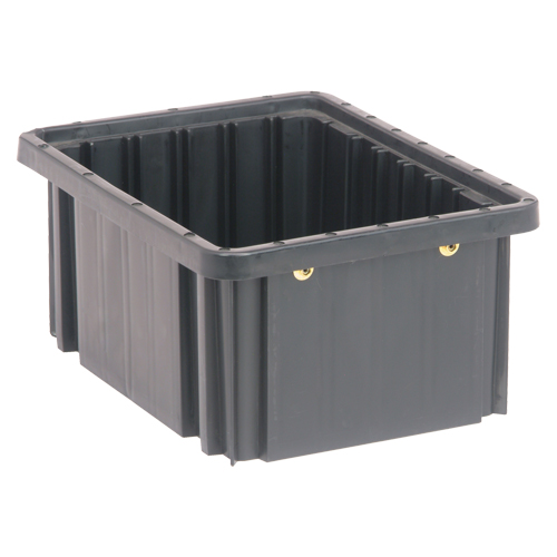 Bacs divisibles conducteurs, Polypropyl&egrave;ne, 8-1/4" la x 10-7/8" p x 5" h, Noir Par Equipment
