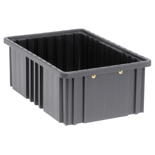Bacs divisibles conducteurs, Polypropyl&egrave;ne, 10-7/8" la x 16-1/2" p x 6" h, Noir Par Equipment