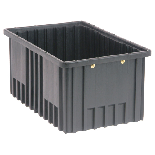 Bacs divisibles conducteurs, Polypropyl&egrave;ne, 10-7/8" la x 16-1/2" p x 8" h, Noir Par Equipment
