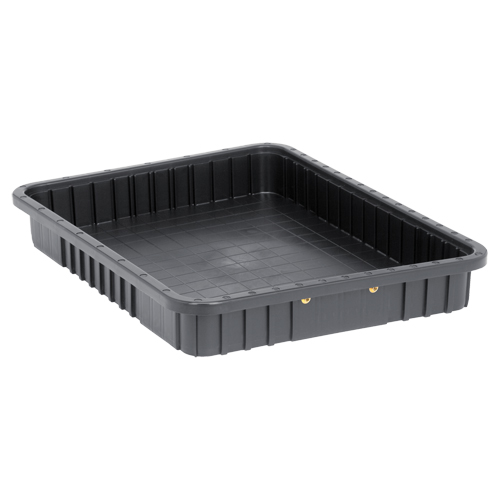 Bacs divisibles conducteurs, Polypropyl&egrave;ne, 17-1/2" la x 22-1/2" p x 3" h, Noir Par Equipment