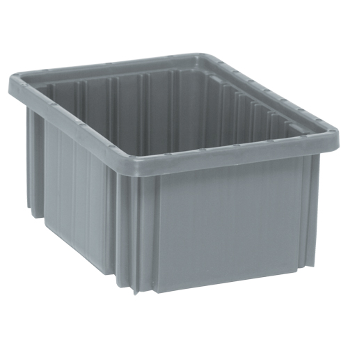 Contenants Divider Box, Plastique, 10,9" la x 8,3" p x 5" h, Gris Par Equipment
