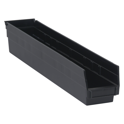 Bac pour &eacute;tag&egrave;re &eacute;conomique, 4-1/8" la, 4" h x 23-5/8" p, Noir Par Equipment