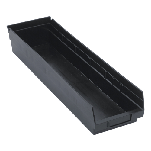 Bac pour &eacute;tag&egrave;re &eacute;conomique, 6-5/8" la, 4" h x 23-5/8" p, Noir Par Equipment