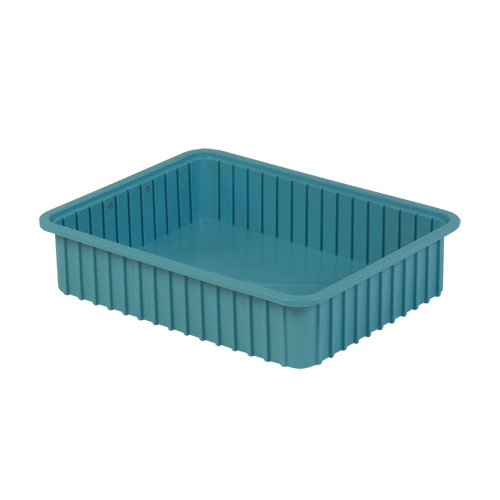 Contenants Divider Box, Poly&eacute;thyl&egrave;ne, 22,4" la x 17,4" p x 5" h, Bleu p&acirc;le Par Equipment