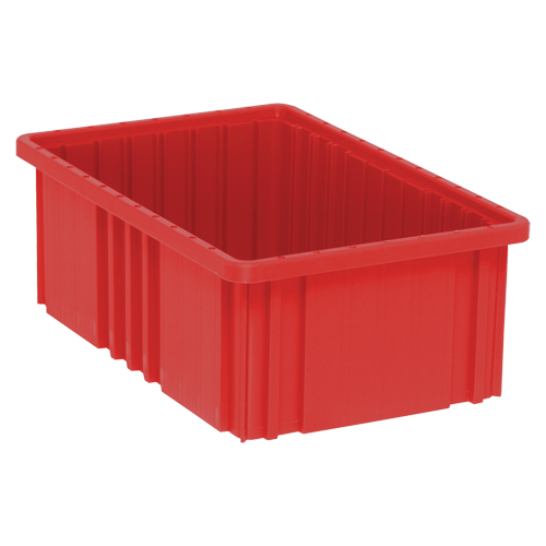 Contenants Divider Box, Plastique, 16,5" la x 10,9" p x 6" h, Rouge Par Equipment