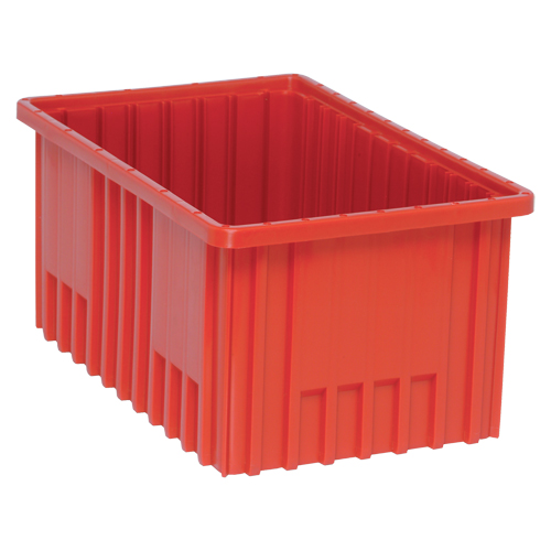 Contenants Divider Box, Plastique, 16,5" la x 10,9" p x 8" h, Rouge Par Equipment