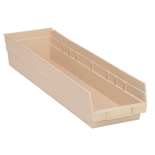 Bac pour &eacute;tag&egrave;re &eacute;conomique, 6-5/8" la, 4" h x 23-5/8" p, Ivoire Par Equipment