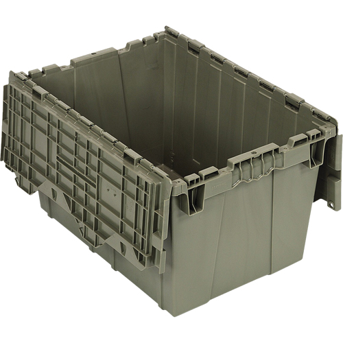 Conteneur &agrave; couvercle attach&eacute;, 12,75" x 19,25" x 15,25", Vert Par Equipment